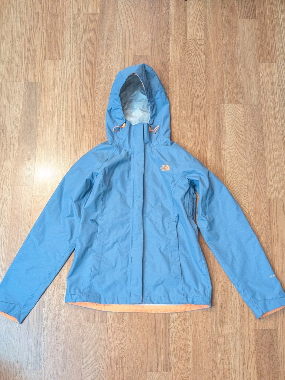 The North Face Hyvent 2.5L Hooded Full Zip Jacket Women’s XS Rain light blue